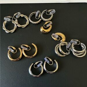 Classic Gold and Silver Hoop Earrings - Women Jewelry